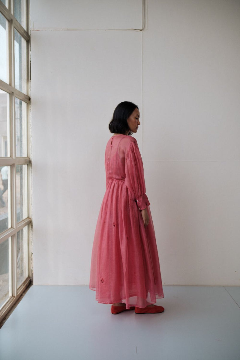 AMY DRESS silk by TOKREE in red color for women Worldwide