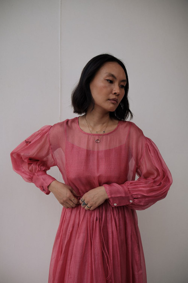AMY DRESS silk by TOKREE in red color for women Worldwide