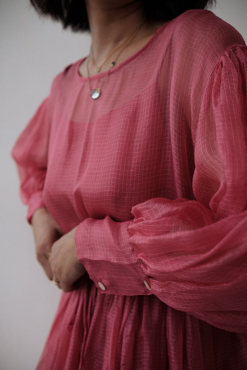 AMY DRESS silk by TOKREE in red color for women Worldwide