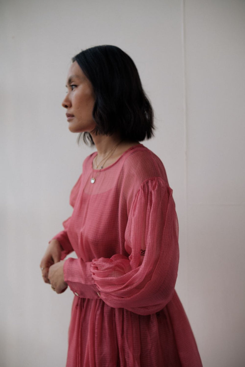 AMY DRESS silk by TOKREE in red color for women Worldwide