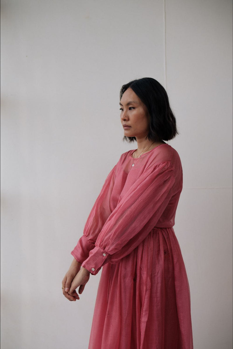 AMY DRESS silk by TOKREE in red color for women Worldwide