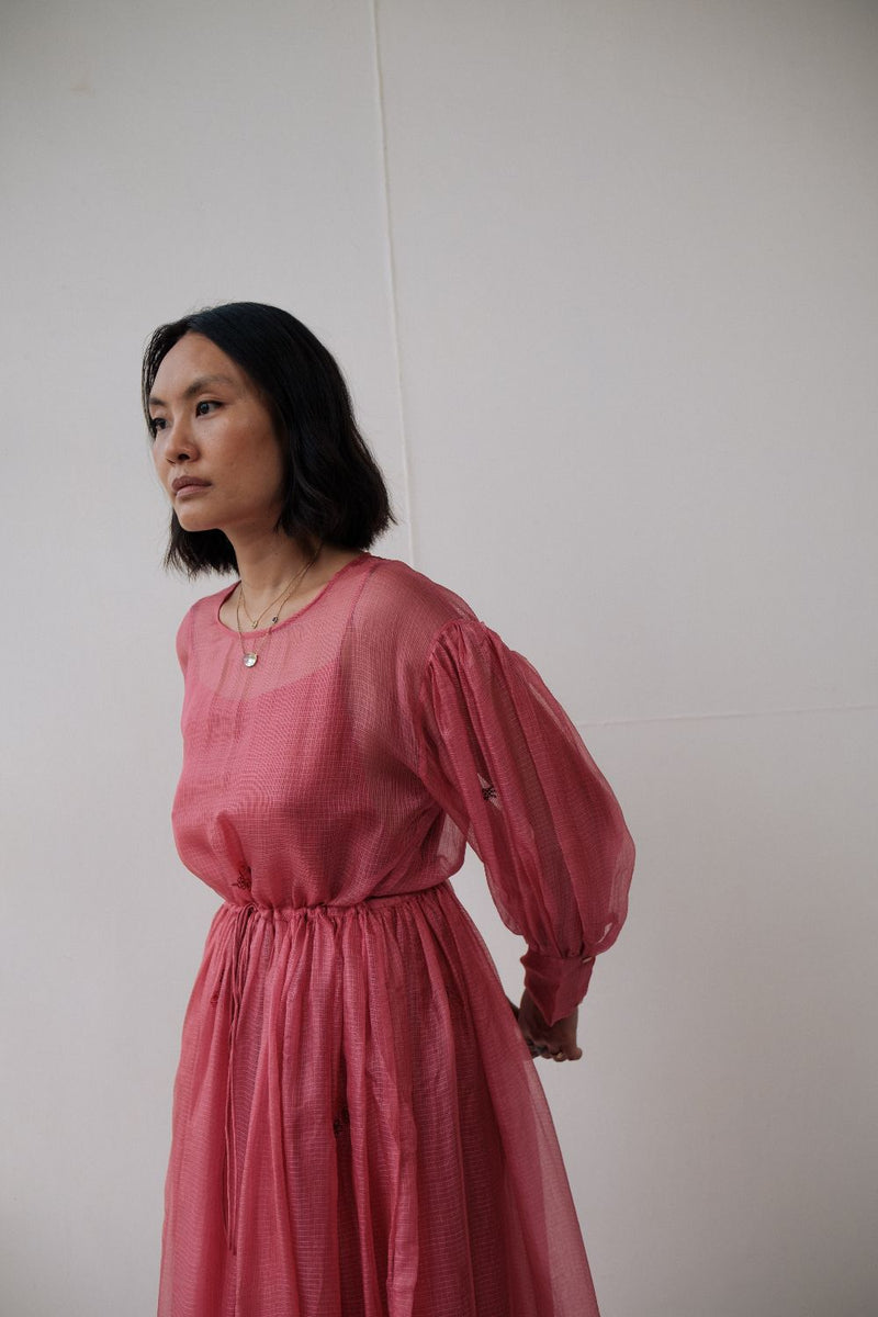 AMY DRESS silk by TOKREE in red color for women Worldwide