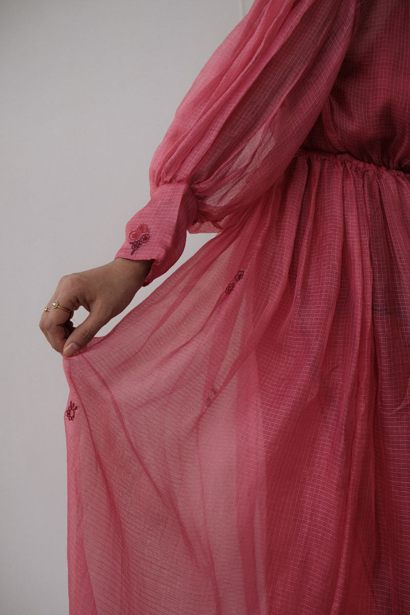 AMY DRESS silk by TOKREE in red color for women Worldwide