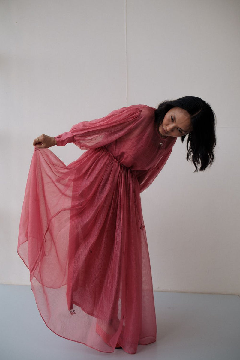 AMY DRESS silk by TOKREE in red color for women Worldwide