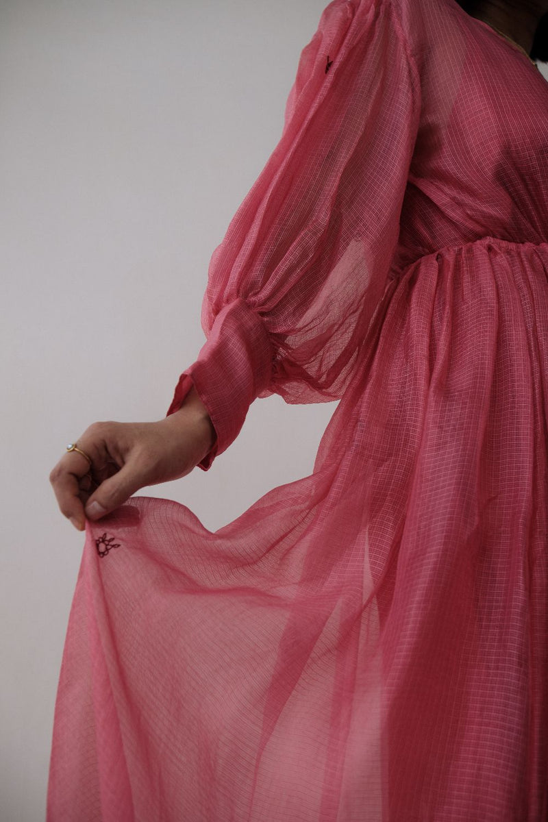 AMY DRESS silk by TOKREE in red color for women Worldwide