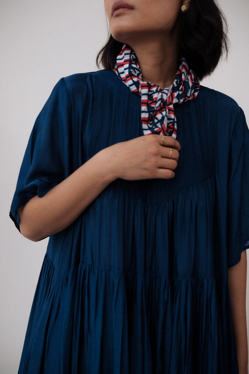 DAISY LONG DRESS cotton by TOKREE in blue color for women Worldwide