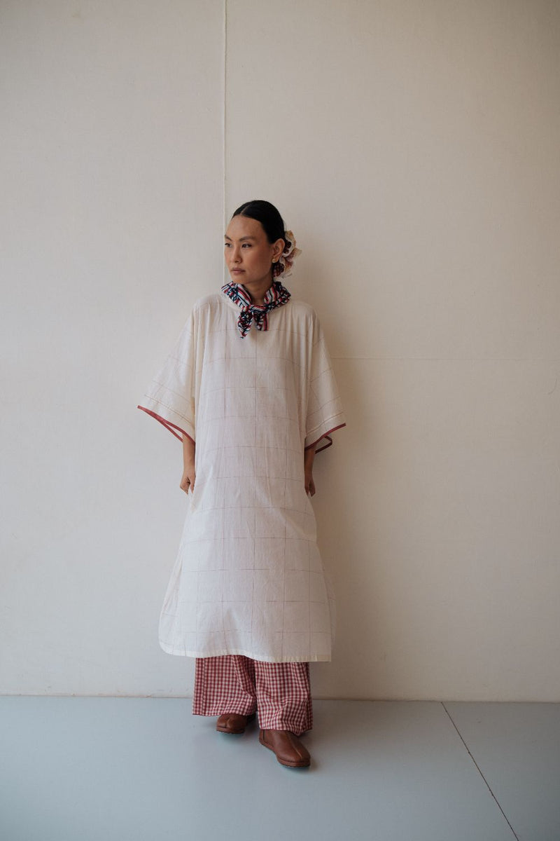 KALA DRESS cotton by TOKREE in white color for women Worldwide
