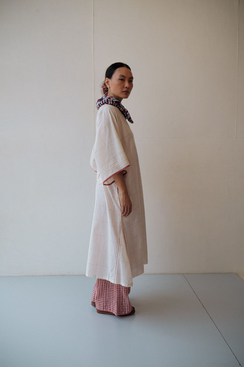 KALA DRESS cotton by TOKREE in white color for women Worldwide