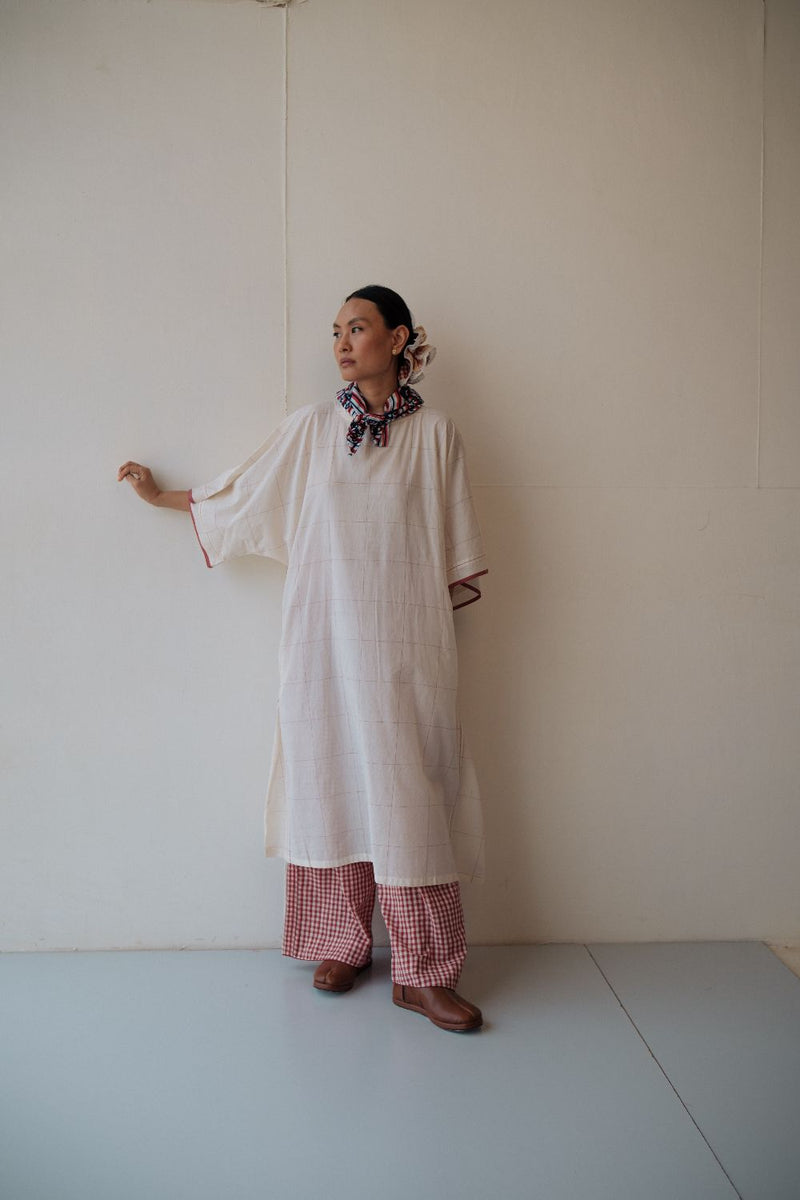 KALA DRESS cotton by TOKREE in white color for women Worldwide