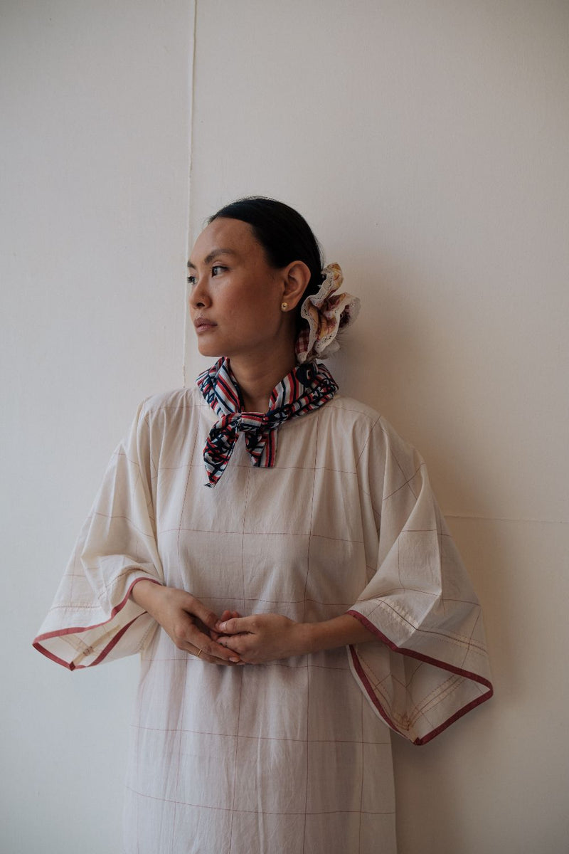 KALA DRESS cotton by TOKREE in white color for women Worldwide