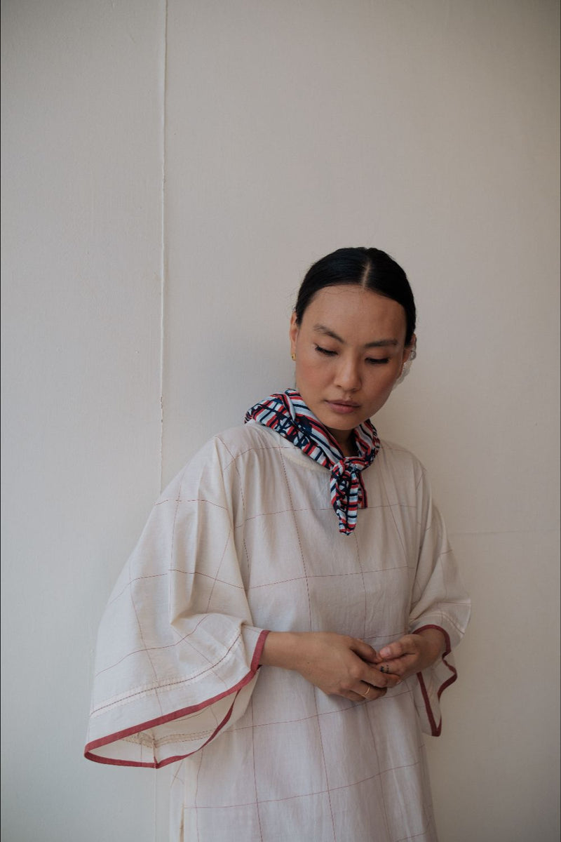 KALA DRESS cotton by TOKREE in white color for women Worldwide