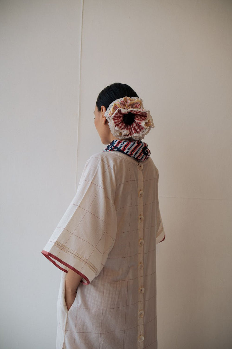KALA DRESS cotton by TOKREE in white color for women Worldwide