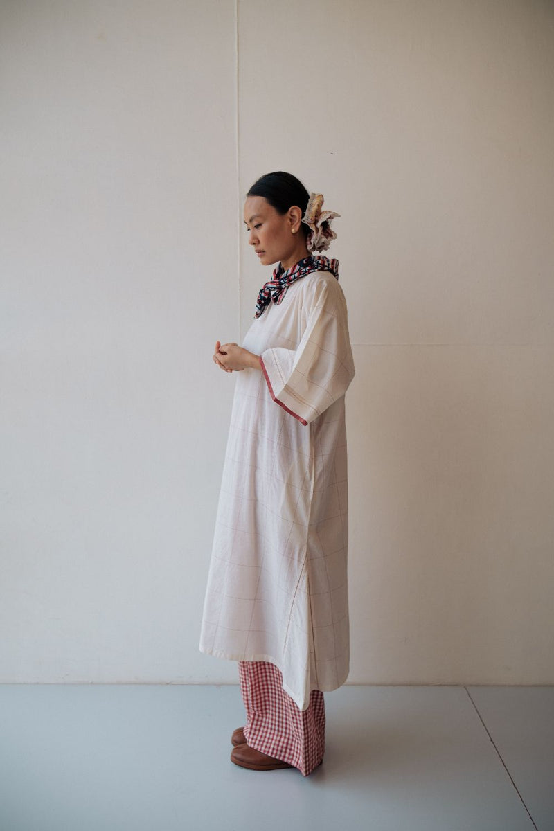 KALA DRESS cotton by TOKREE in white color for women Worldwide