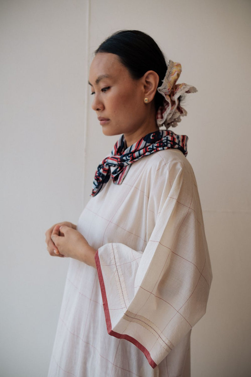 KALA DRESS cotton by TOKREE in white color for women Worldwide