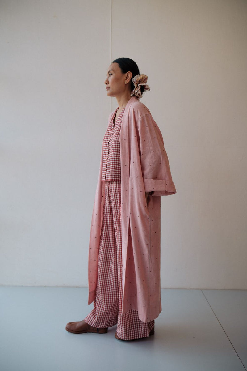ROSA OVERLAY cotton by TOKREE in pink color for women Worldwide