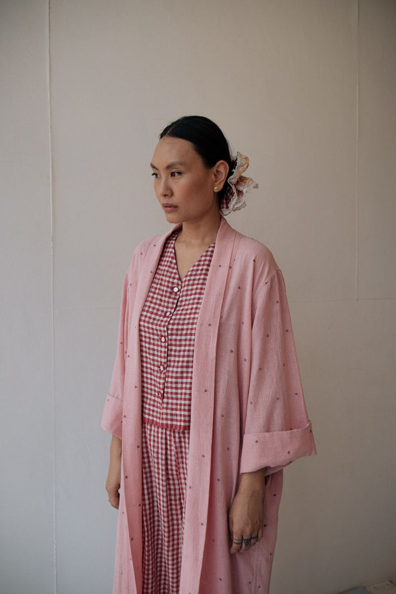 ROSA OVERLAY cotton by TOKREE in pink color for women Worldwide