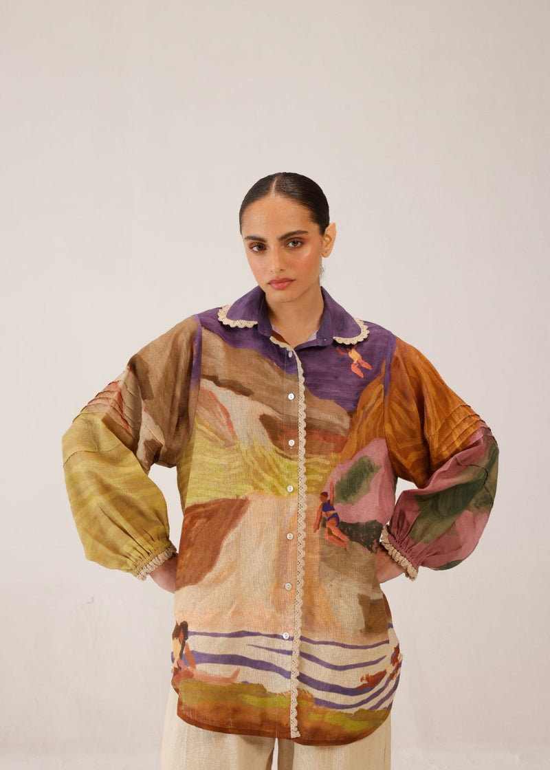 MOIRA SHIRT - SWIMMERS all linen by CORD for women Worldwide