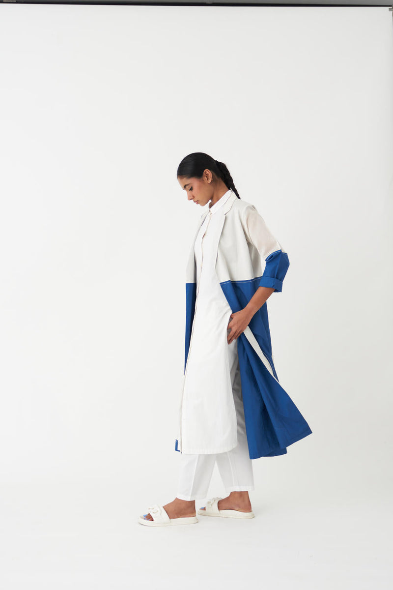 MOON JACKET - BLUE poplin by THREE in blue color for women Worldwide