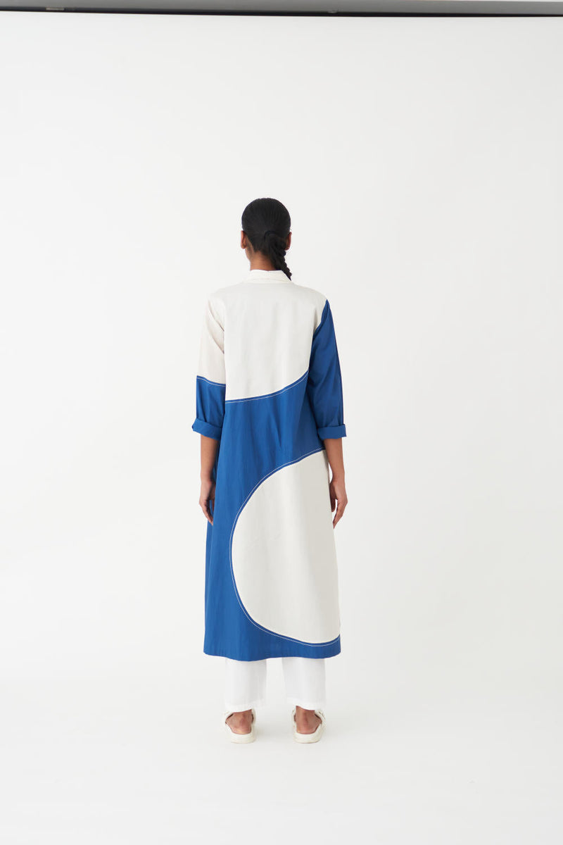 MOON JACKET - BLUE poplin by THREE in blue color for women Worldwide