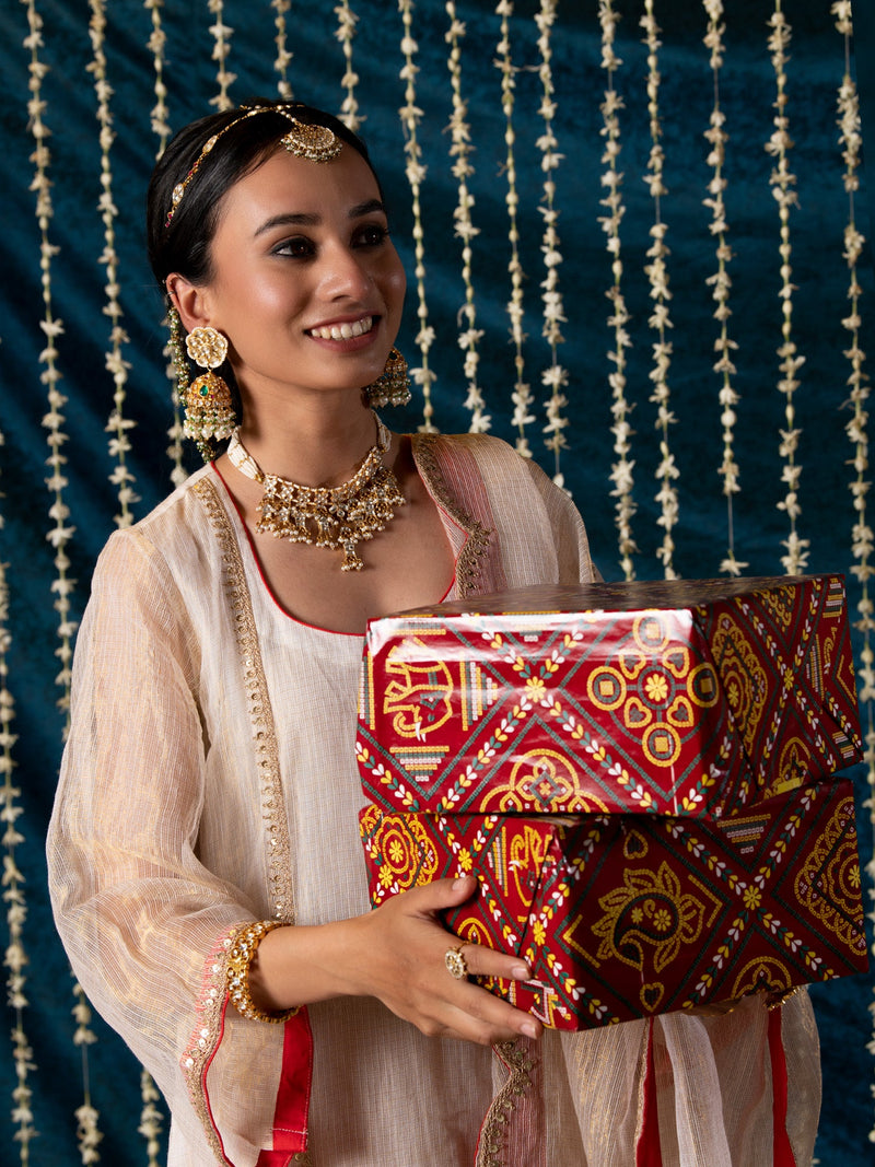 Kanak Kurta Set tissue by Maison Shefali for women Worldwide
