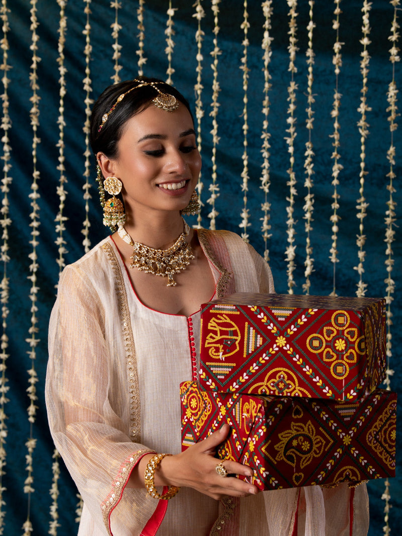 Kanak Kurta Set tissue by Maison Shefali for women Worldwide