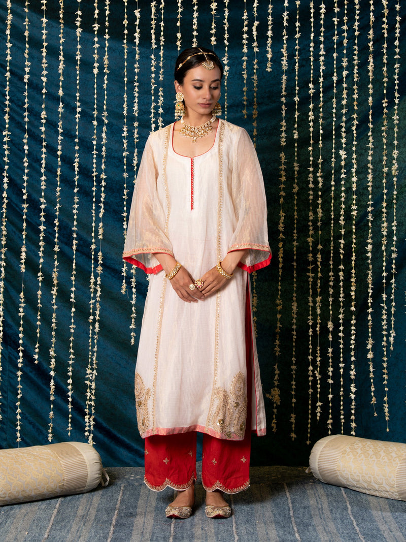 Kanak Kurta Set tissue by Maison Shefali for women Worldwide