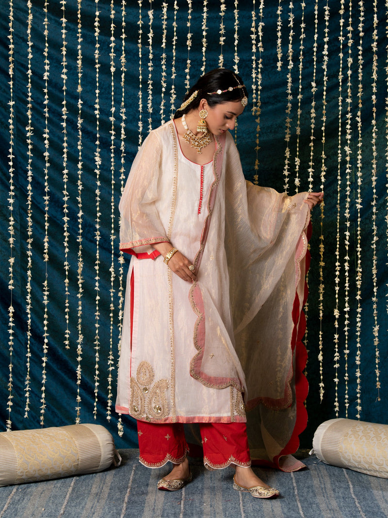Kanak Kurta Set tissue by Maison Shefali for women Worldwide