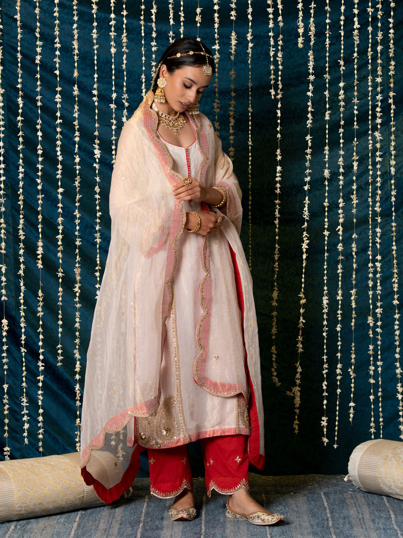 Kanak Kurta Set tissue by Maison Shefali for women Worldwide