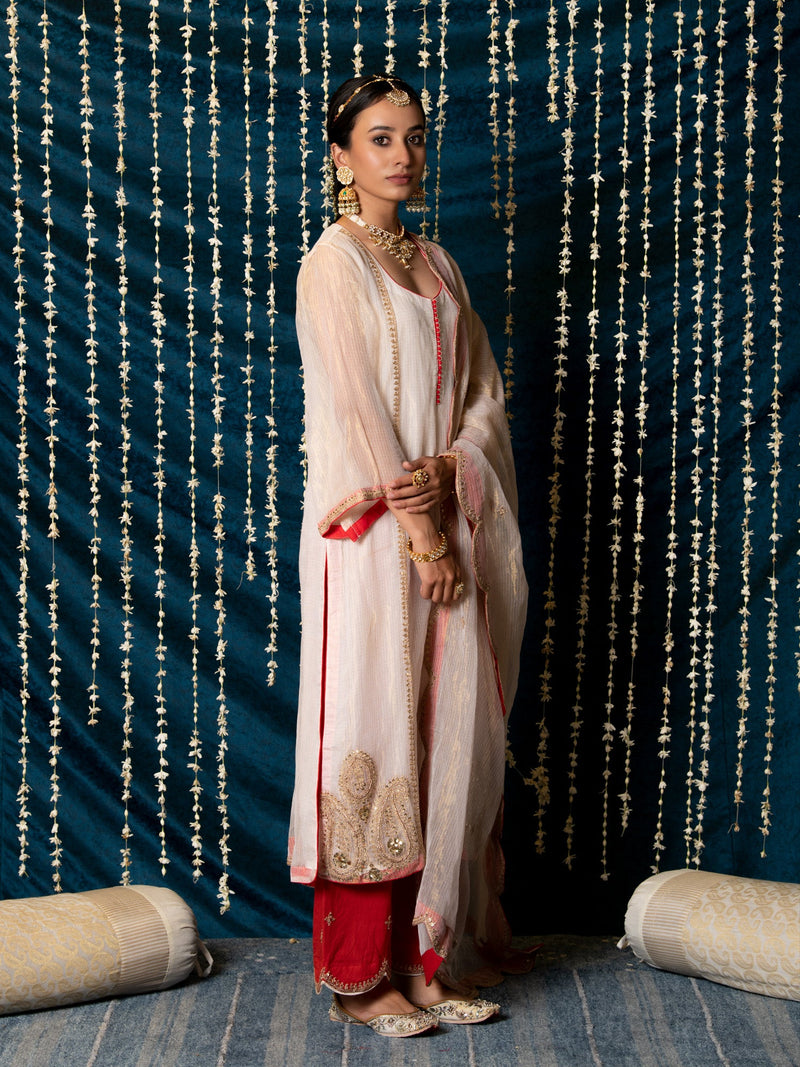 Kanak Kurta Set tissue by Maison Shefali for women Worldwide