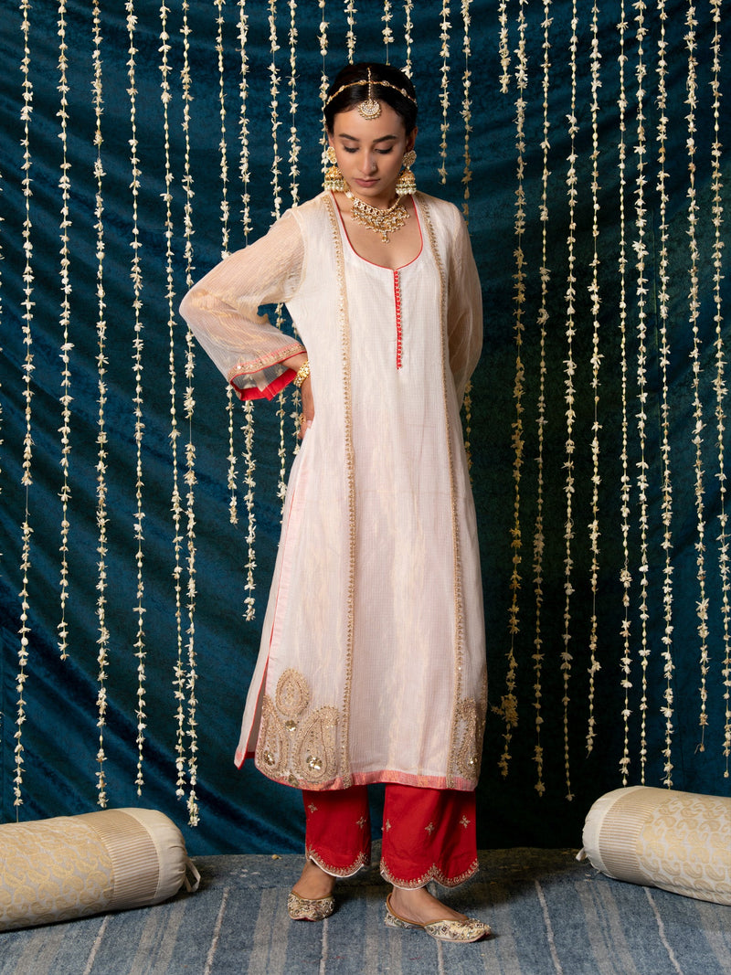 Kanak Kurta Set tissue by Maison Shefali for women Worldwide