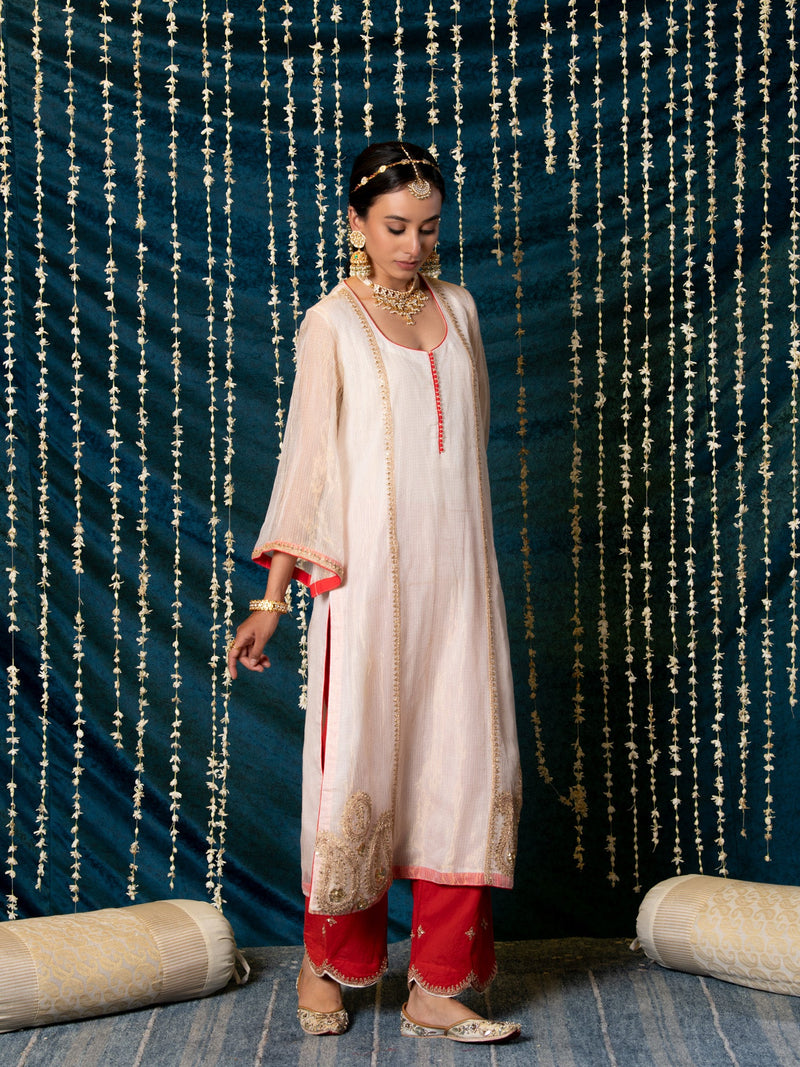 Kanak Kurta Set tissue by Maison Shefali for women Worldwide