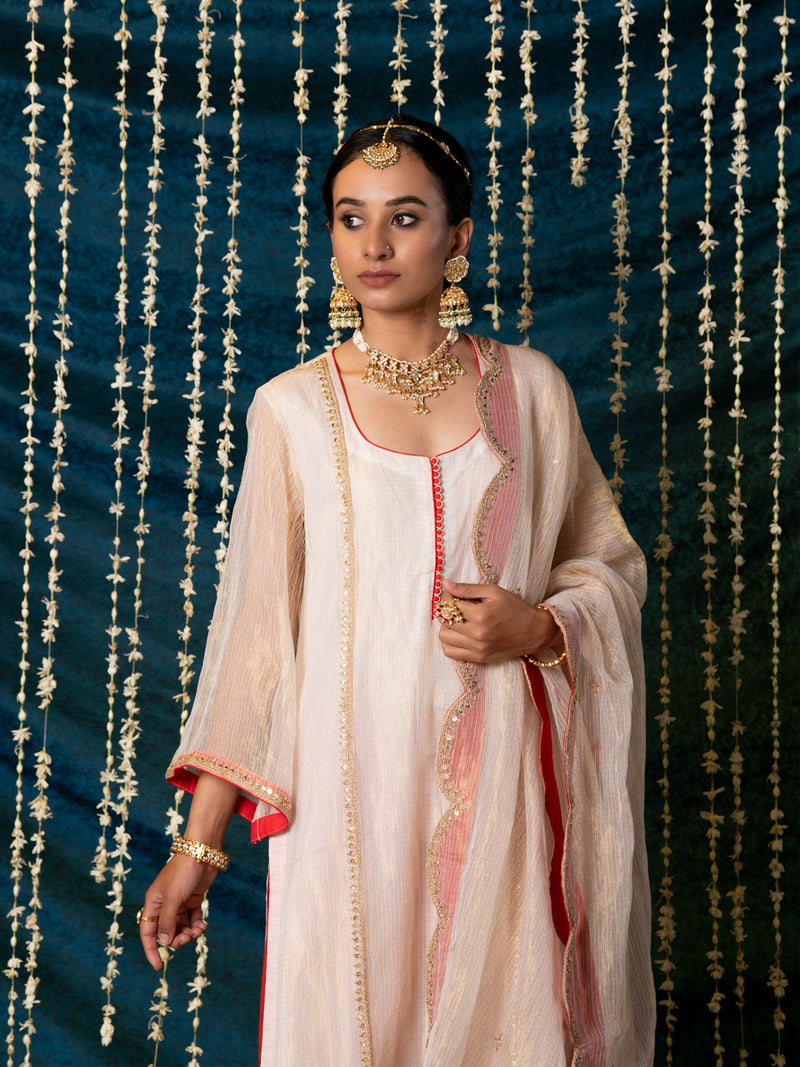 Kanak Kurta Set tissue by Maison Shefali for women Worldwide