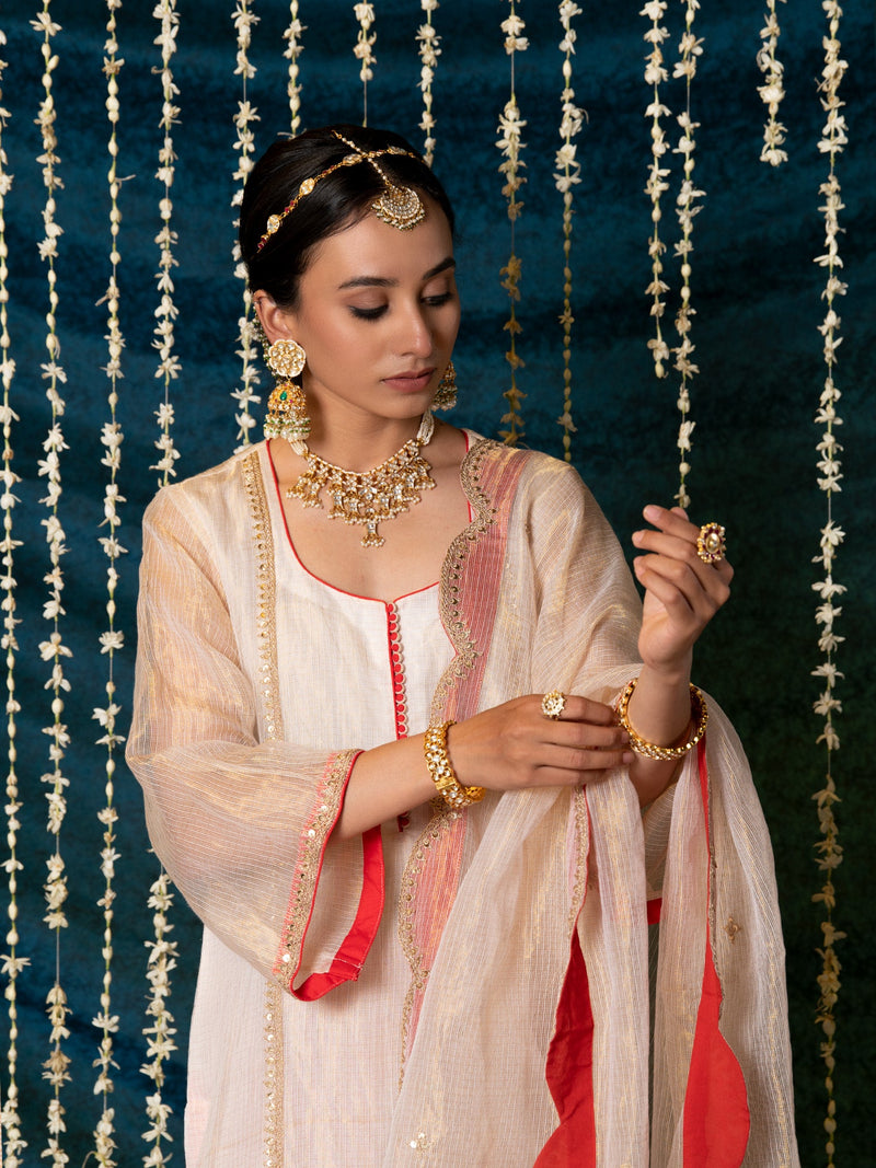 Kanak Kurta Set tissue by Maison Shefali for women Worldwide