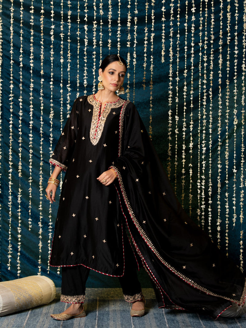 Ragini Kurta Set silk by Maison Shefali for women Worldwide
