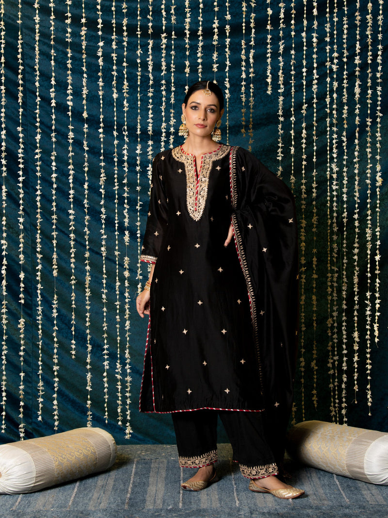 Ragini Kurta Set silk by Maison Shefali for women Worldwide