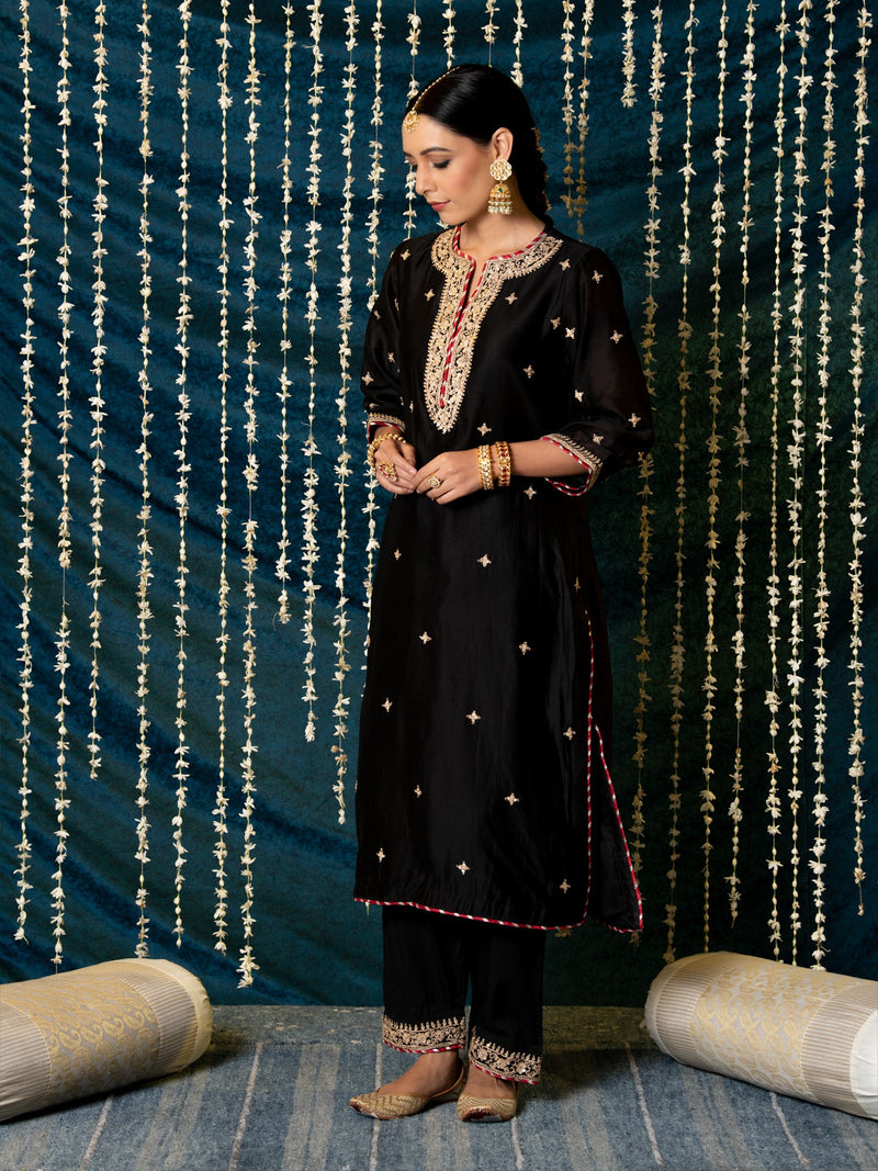 Ragini Kurta Set silk by Maison Shefali for women Worldwide