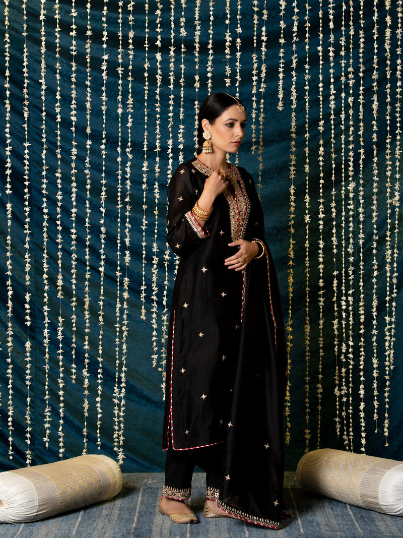 Ragini Kurta Set silk by Maison Shefali for women Worldwide