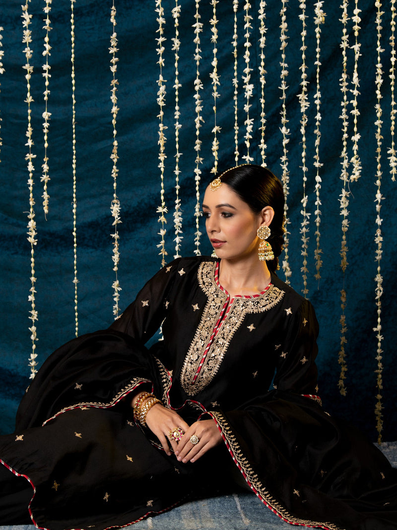 Ragini Kurta Set silk by Maison Shefali for women Worldwide