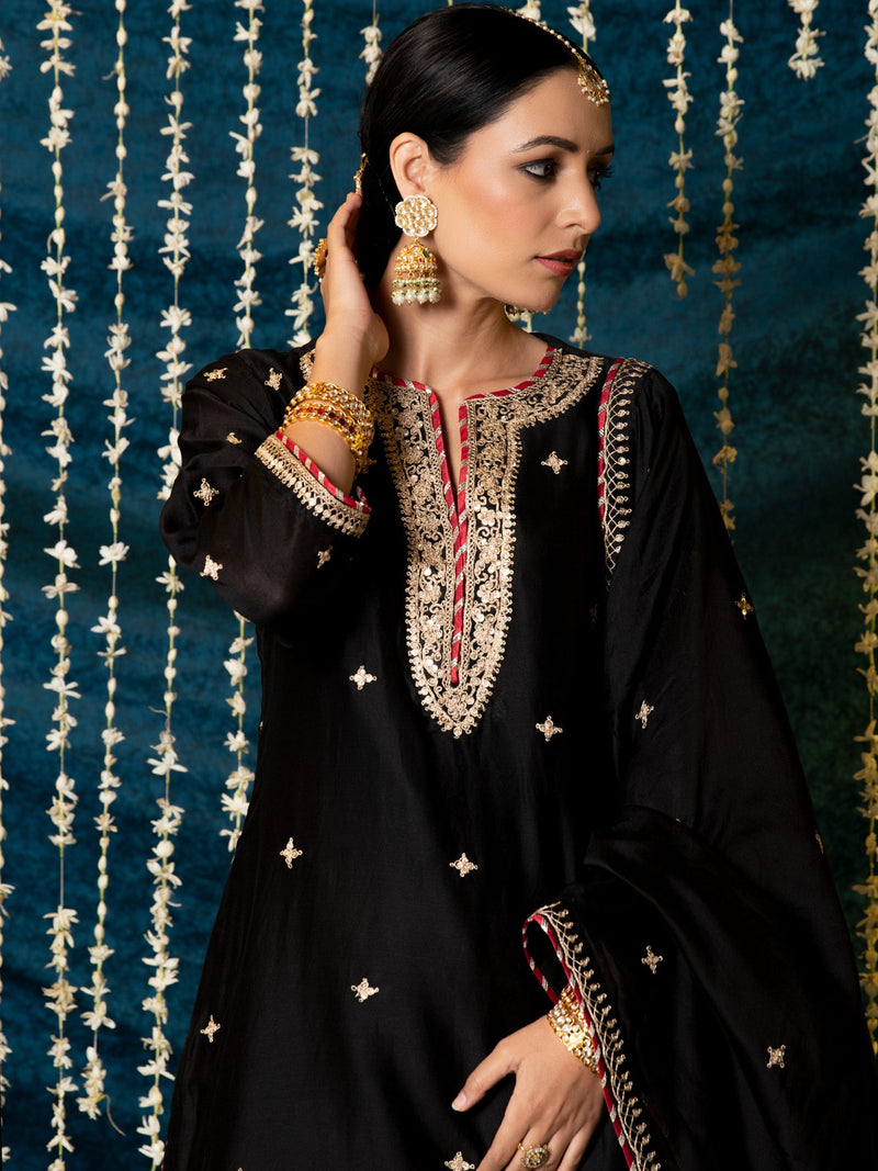 Ragini Kurta Set silk by Maison Shefali for women Worldwide