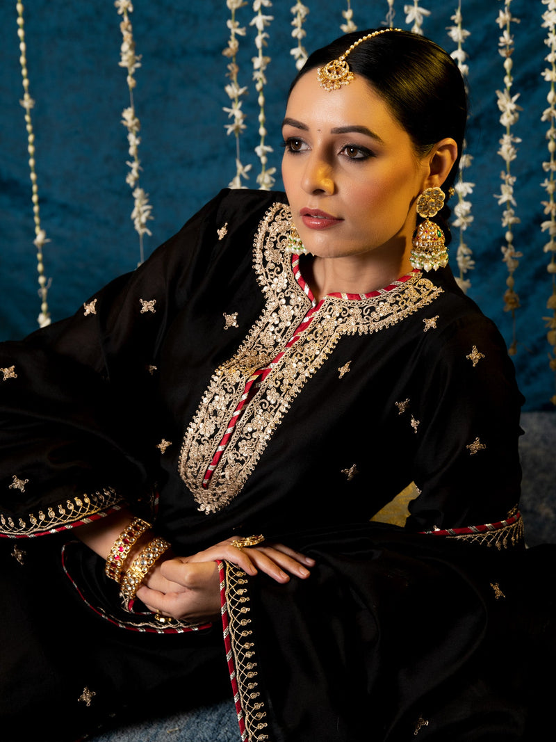 Ragini Kurta Set silk by Maison Shefali for women Worldwide