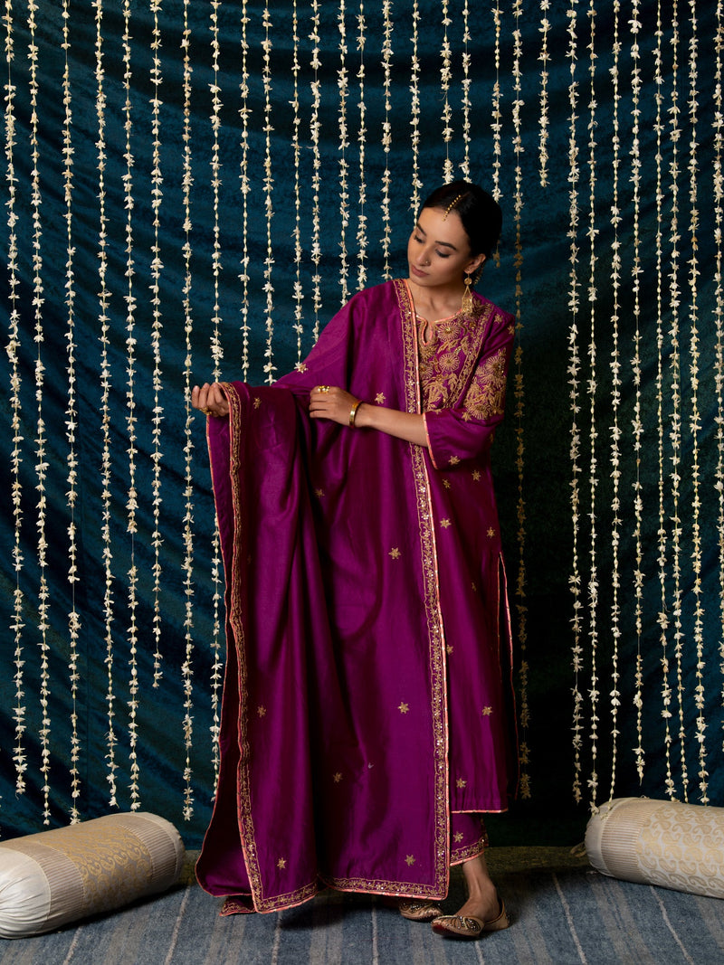 Ratti Kurta Set silk by Maison Shefali for women Worldwide