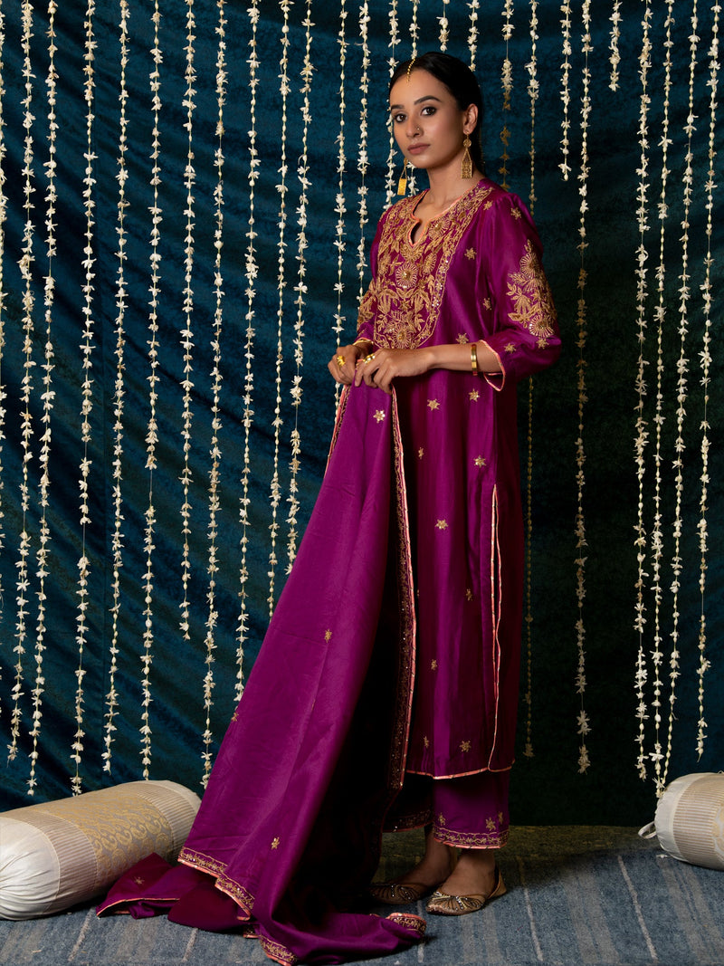 Ratti Kurta Set silk by Maison Shefali for women Worldwide
