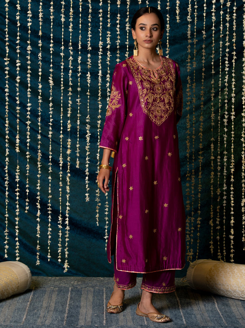 Ratti Kurta Set silk by Maison Shefali for women Worldwide