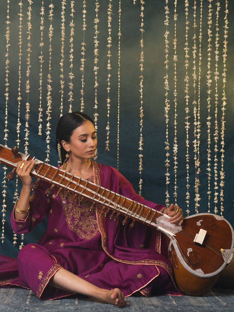 Ratti Kurta Set silk by Maison Shefali for women Worldwide