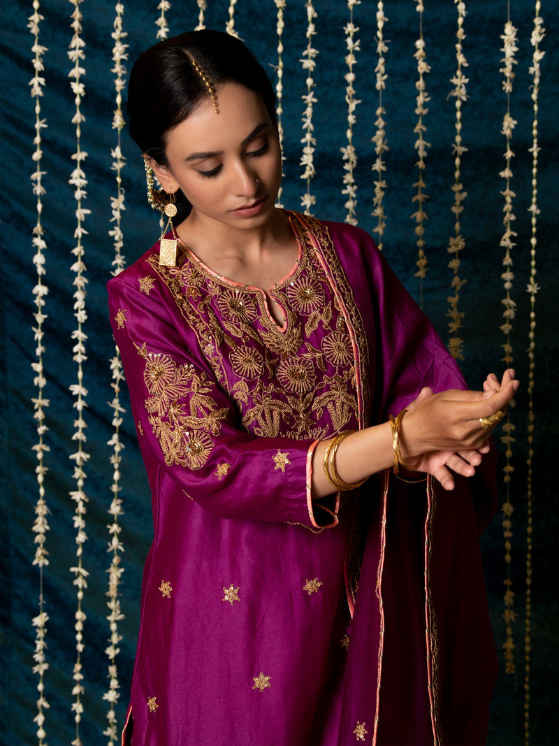 Ratti Kurta Set silk by Maison Shefali for women Worldwide