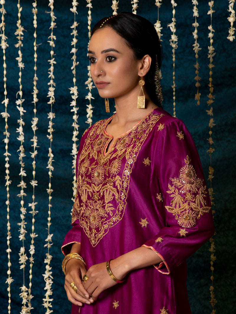 Ratti Kurta Set silk by Maison Shefali for women Worldwide