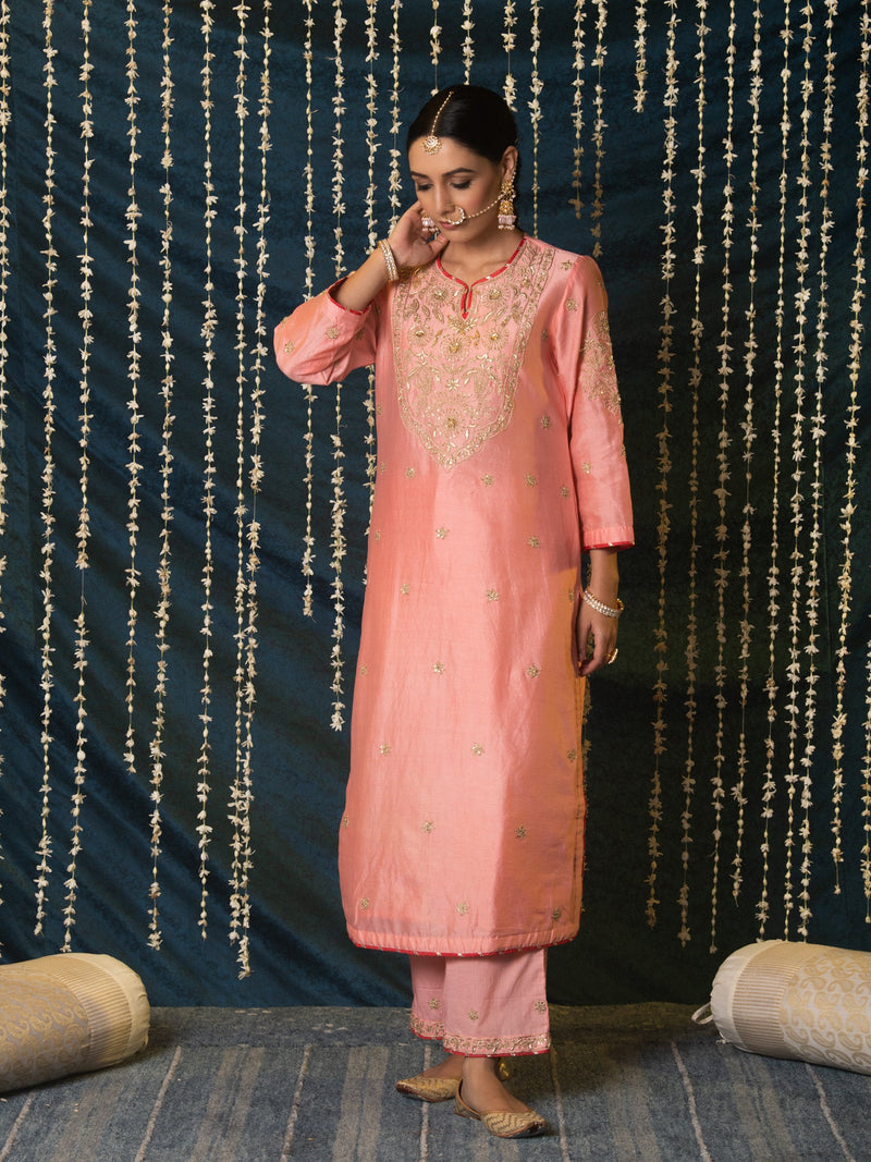 Kashi Kurta Set silk by Maison Shefali for women Worldwide
