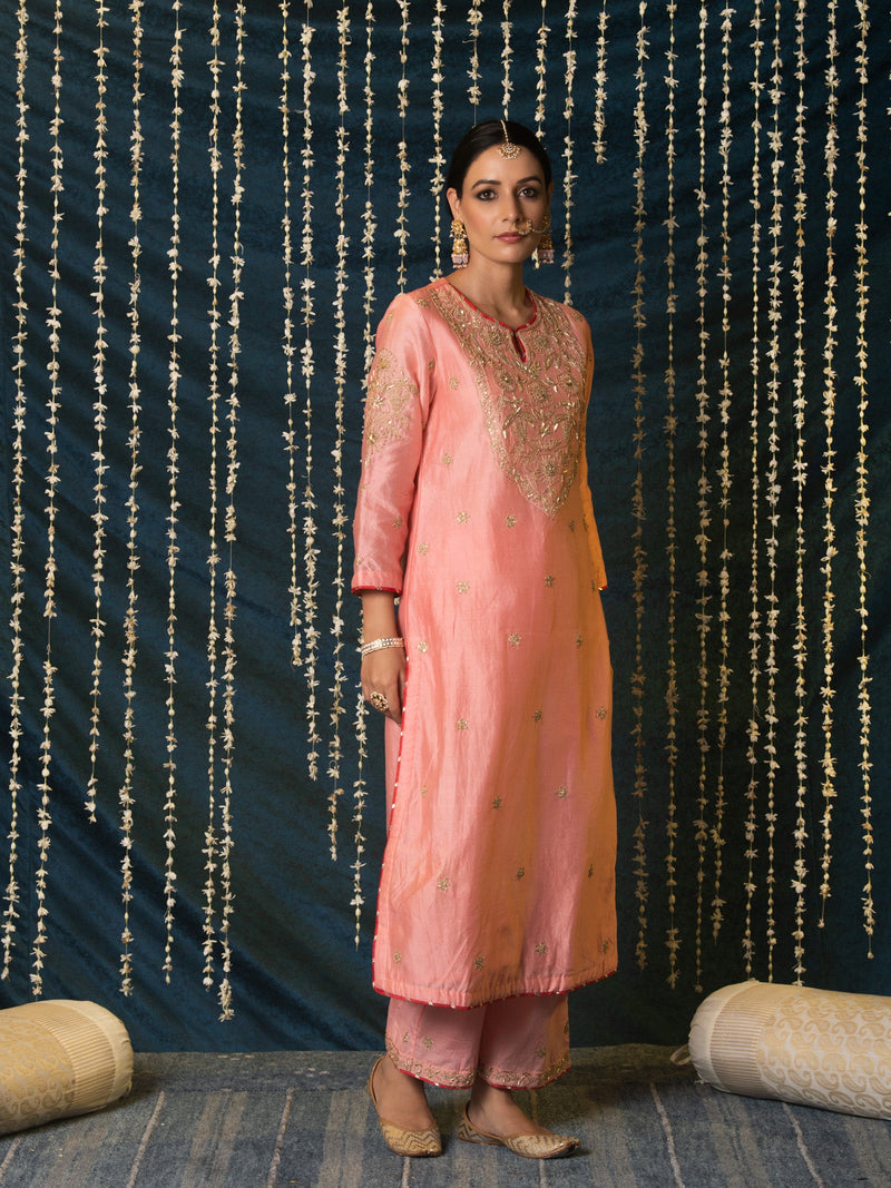 Kashi Kurta Set silk by Maison Shefali for women Worldwide