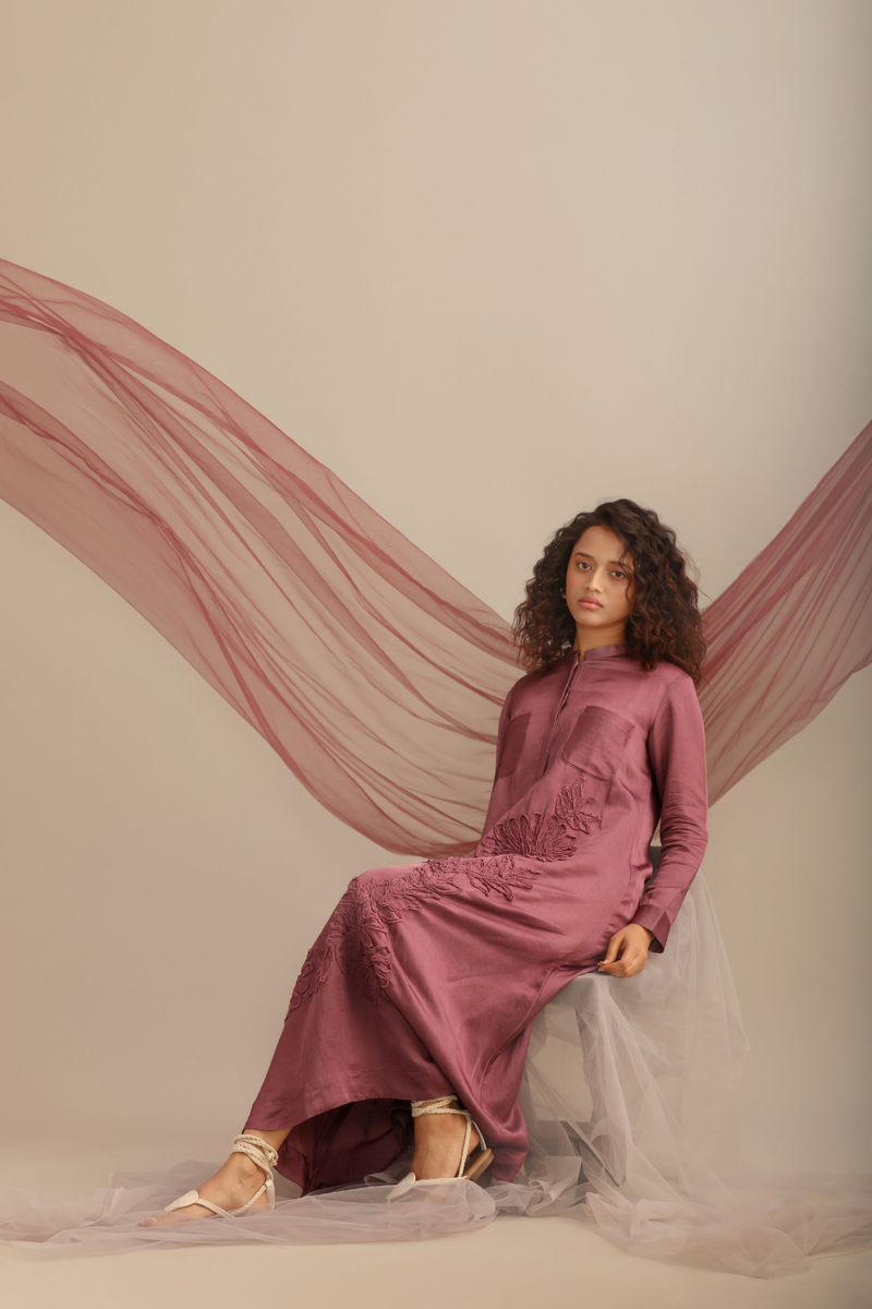 SATIN FULL LENGTH DRESS satin by Myoho for women Worldwide