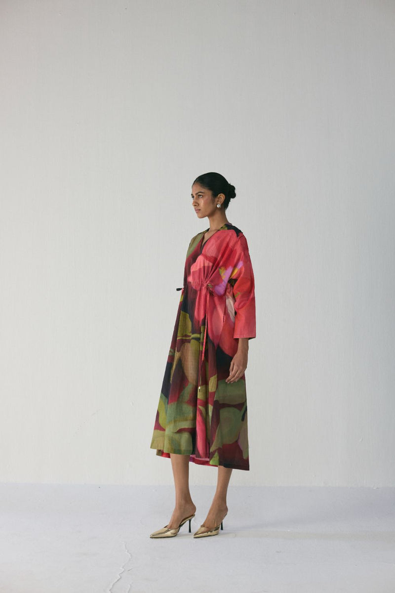 Manhattan Kaftan Dress poplin by YAM in multi color for women Worldwide